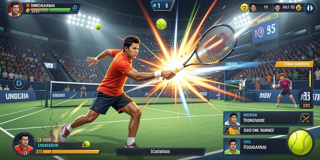 Tangkapan layar menampilkan aksi seru dalam game.
