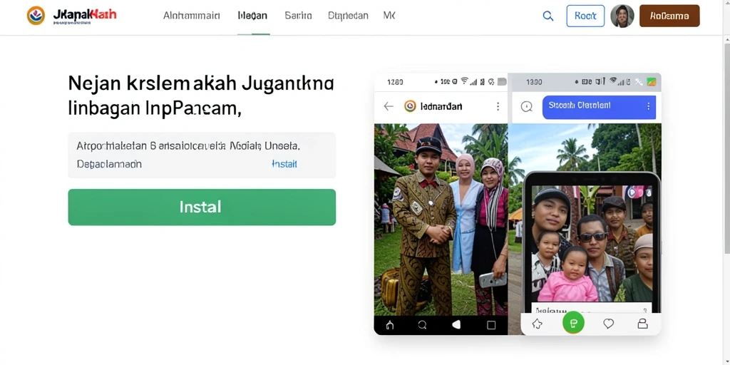 Tampak antarmuka utama dan karakter yang menarik.