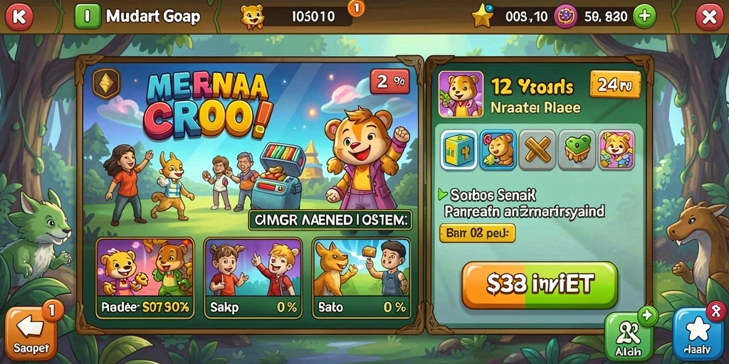 Tampilan menu utama yang menarik dan intuitif.